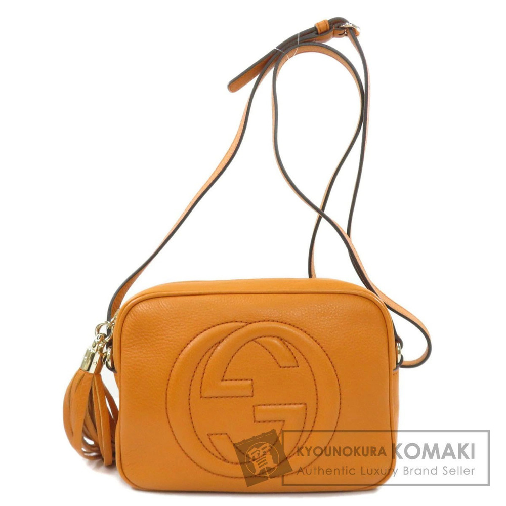 Gucci Soho Disco Shoulder Bag Calfskin Orange